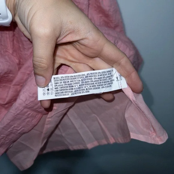 English Factory Pink Penelope Puff Sleeve Drop‎ Waist Mini Dress Size XS NWT - Picture 10 of 11